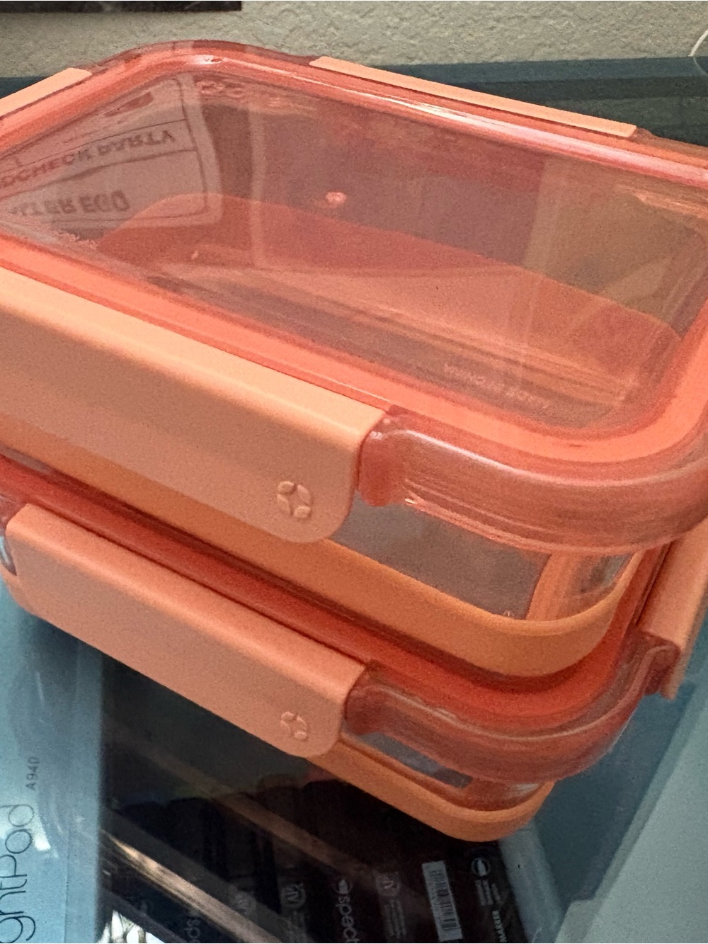 Orange Food Storage Container - Airtight Stackable Meal Box
